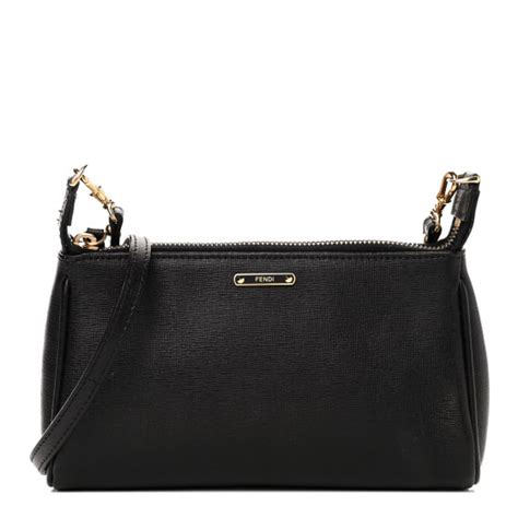 fendi mini pouch vitello|FENDI Vitello Elite Mini Pouch Crossbody Black.